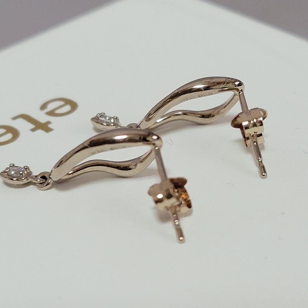 未使用✨️ ete エテ ビジューピアス 現行品 1p ダイヤ ミストピンク