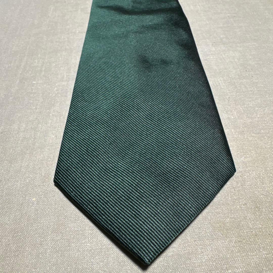 ジョンコンフォート レップソリッドタイ（ダークグリーン無地）