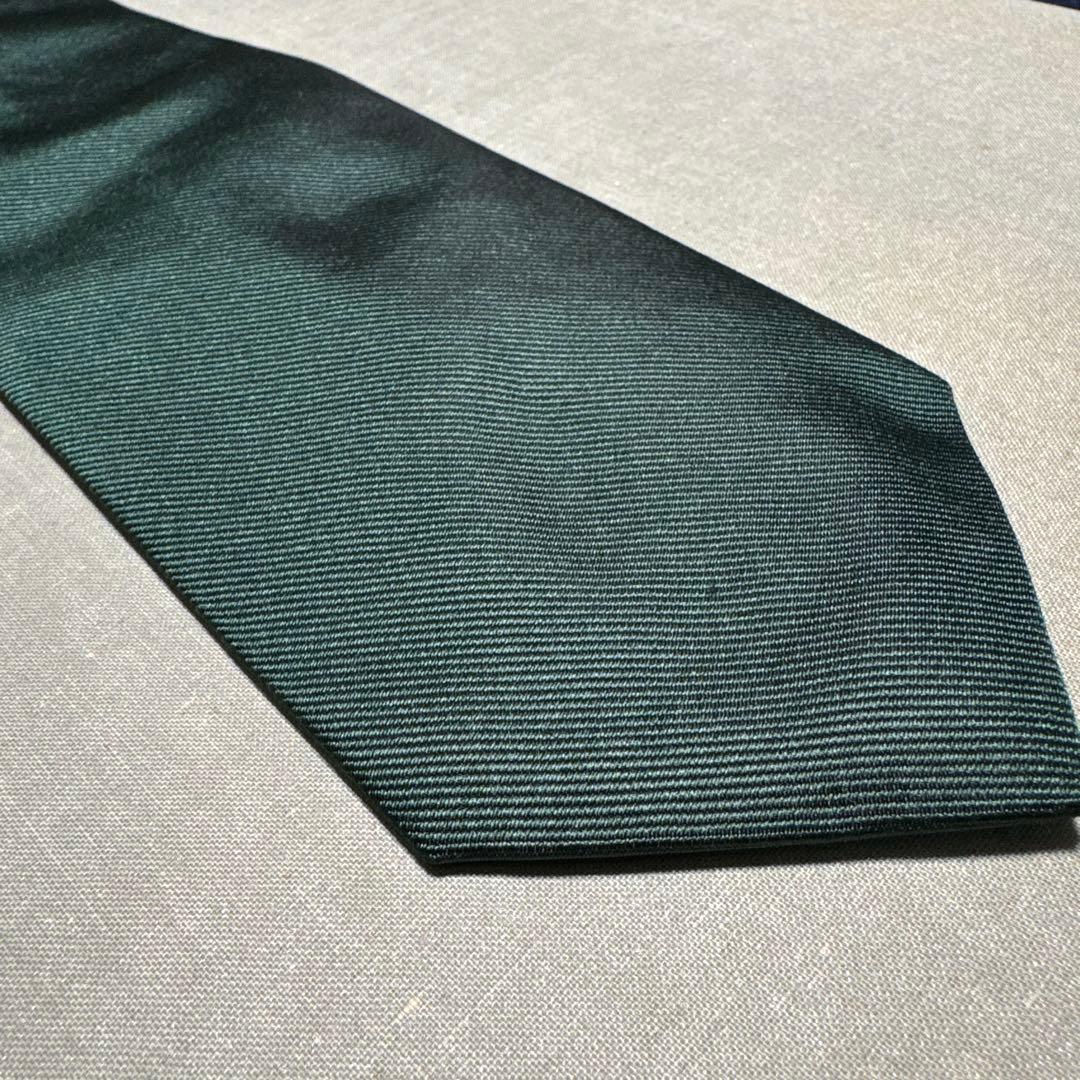 ジョンコンフォート レップソリッドタイ（ダークグリーン無地）