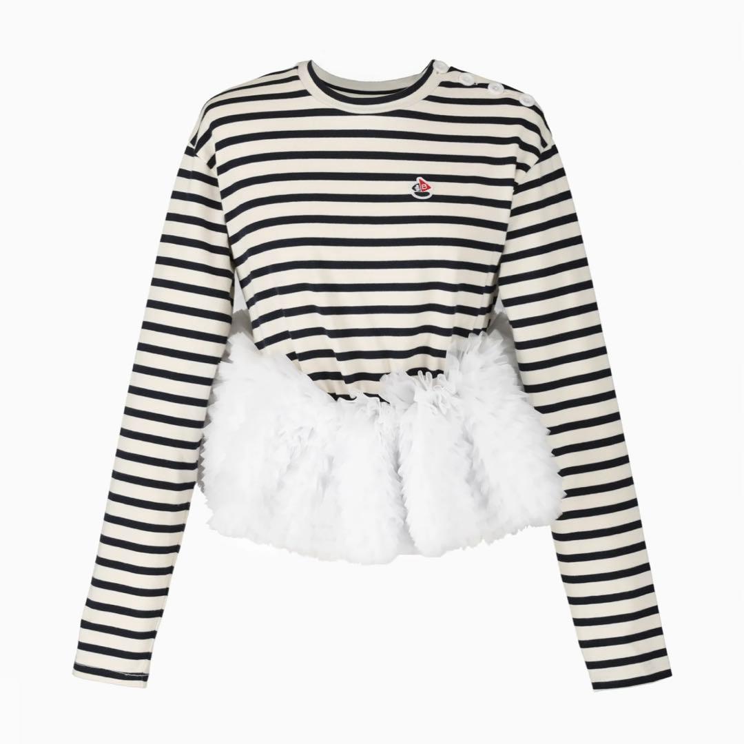 Bibiy. ビビィ　FRANCINE TULLE TOP NAVY 新品未使用