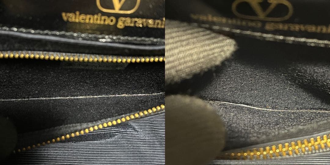 VALENTINO パーティバッグ 冠婚葬祭 合皮 ブラック ゴールド C35