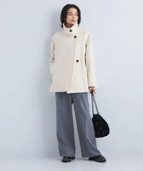 SENTDALE WOOL セントデールウール スタンドカラー ミドル コート