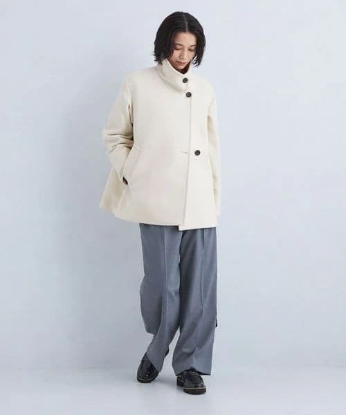 SENTDALE WOOL セントデールウール スタンドカラー ミドル コート