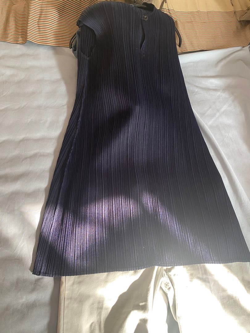 #プリーツプリ-ズ #イッセイミヤケ 濃紺 ノースリーブ チュニック 3