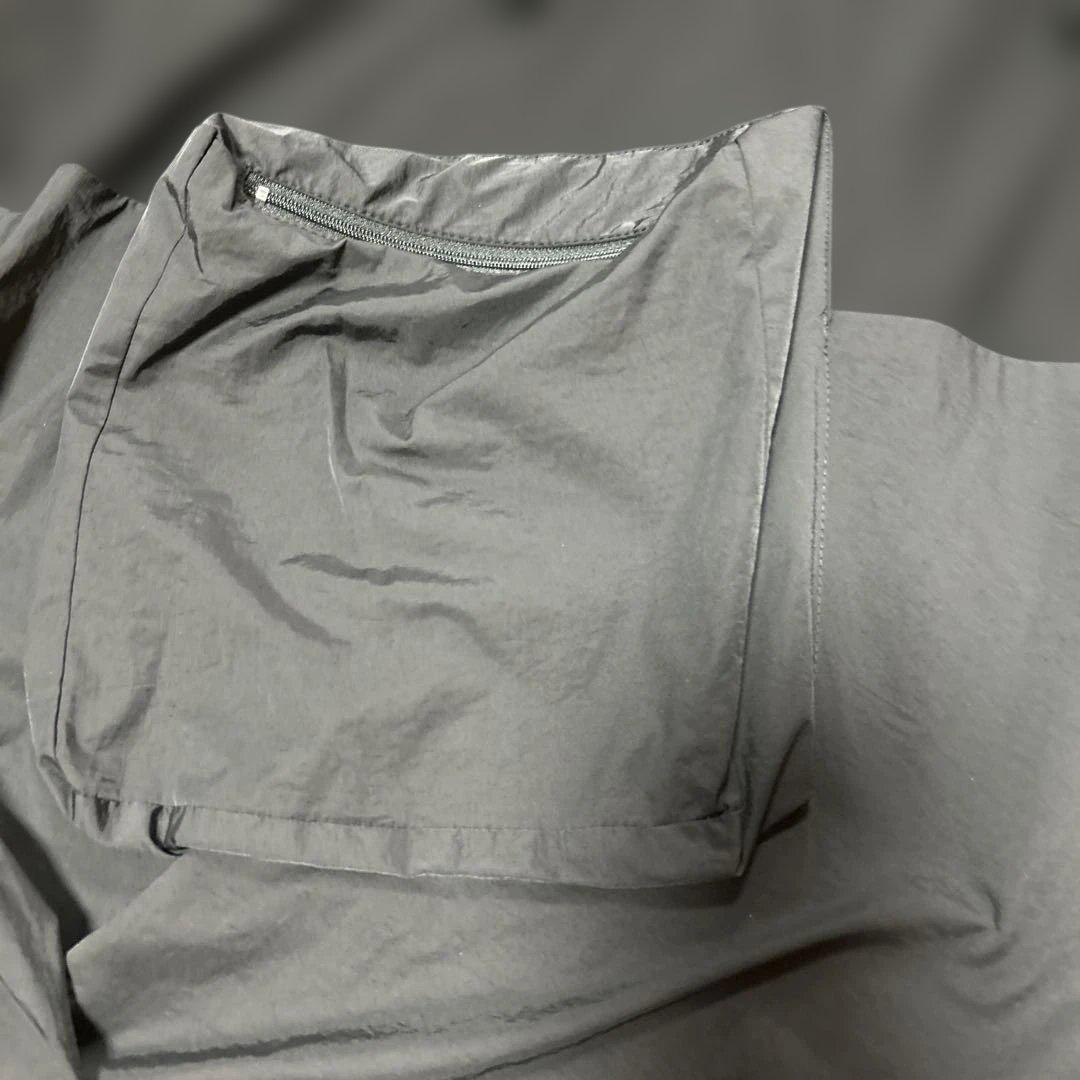 萌　オーバーサイズ　ゆったり異素材 コクーン コート 個性的　黒