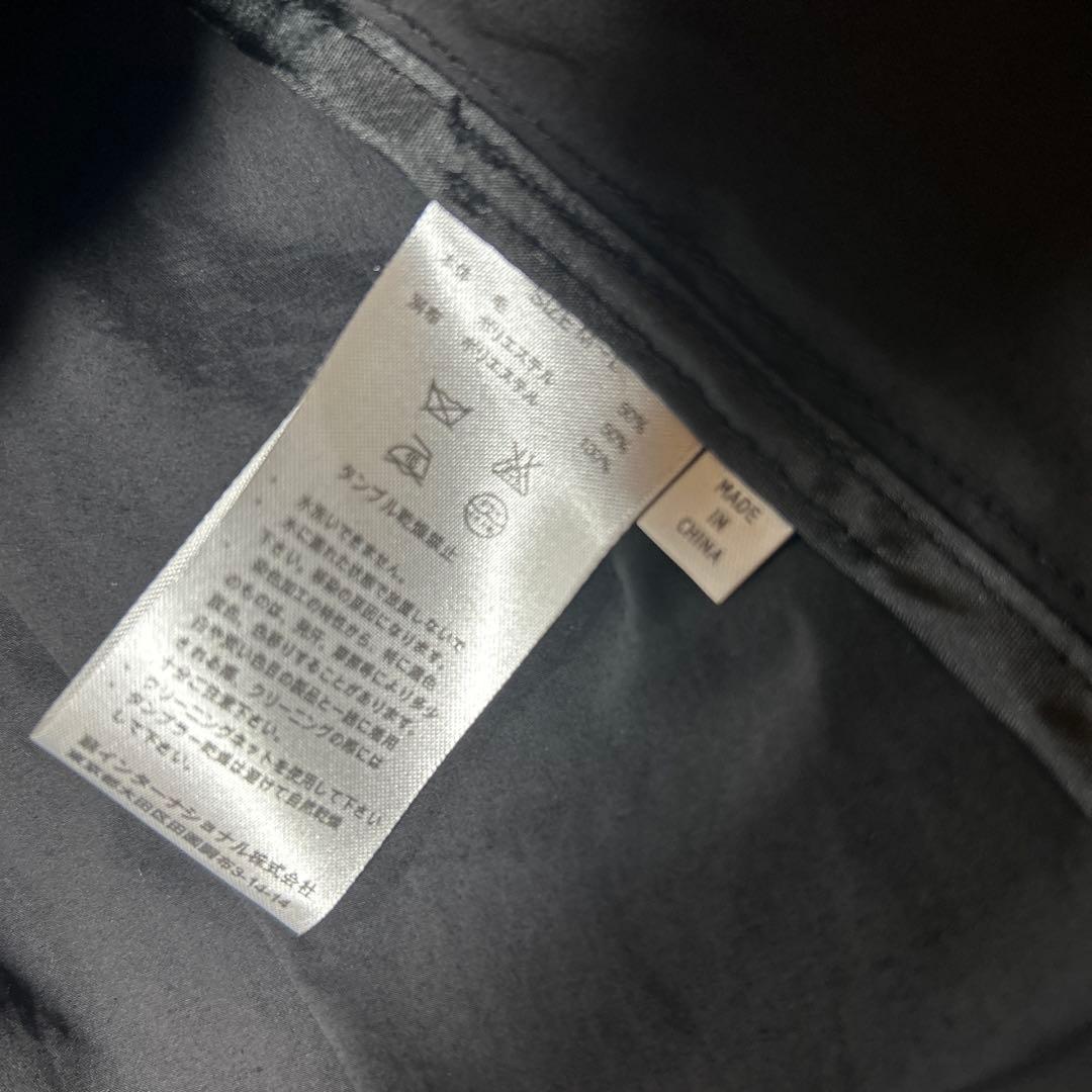 萌　オーバーサイズ　ゆったり異素材 コクーン コート 個性的　黒