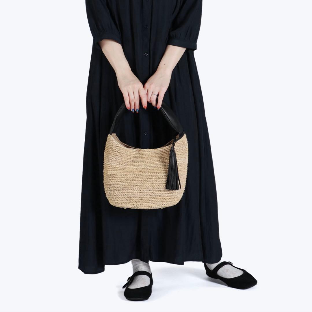 ヴィオラドーロ　かごバッグ　黒