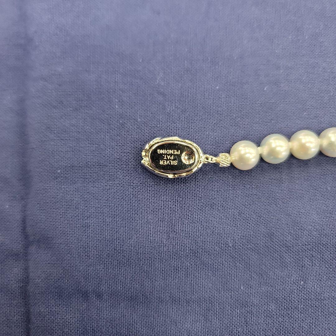 グレー系パールネックレスとイヤリングセット