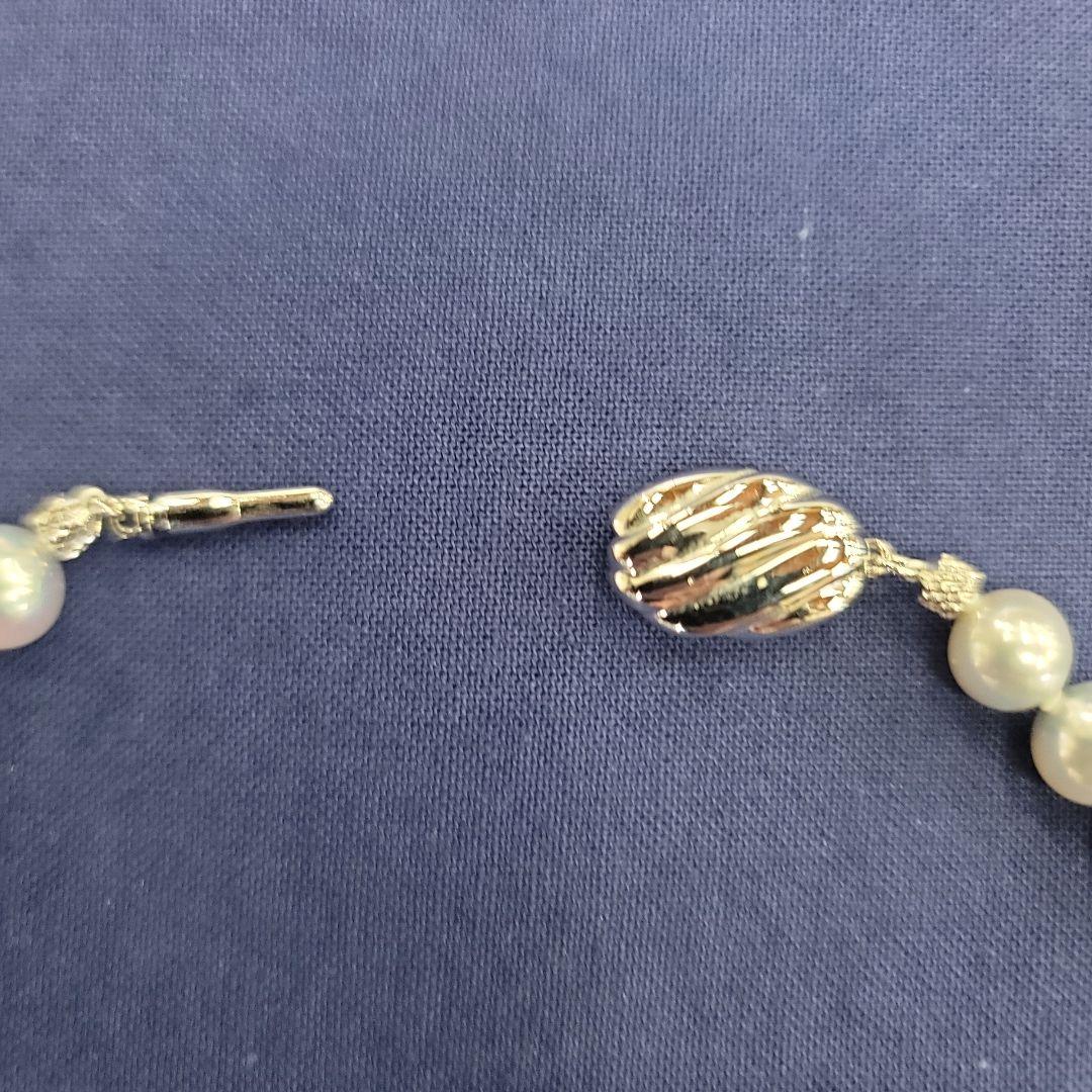 グレー系パールネックレスとイヤリングセット