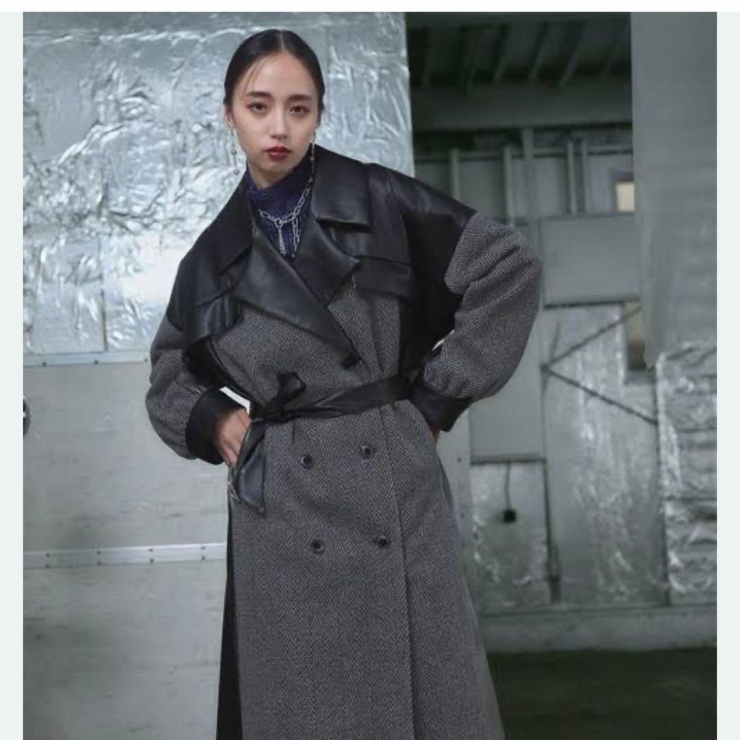 HARE ウーリーテックイソザイキリカエコート グレー