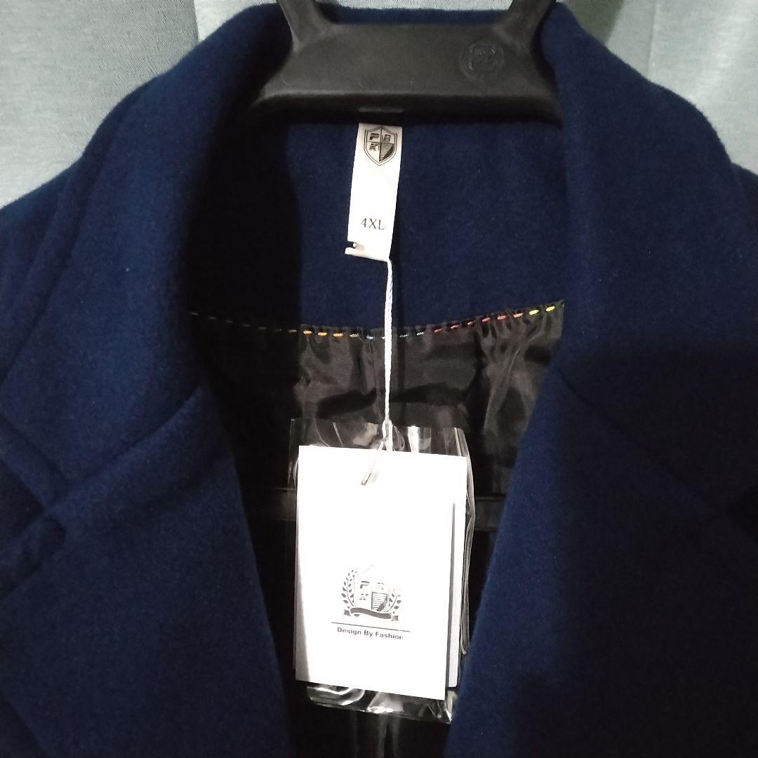 P K BミドルチェスターコートＬロイヤルブルー中肉軽量未使用品