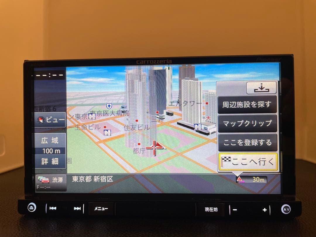 最新地図楽ナビAVIC-RZ700中古180mm7Ｖ型フルセグTV 最新オービス