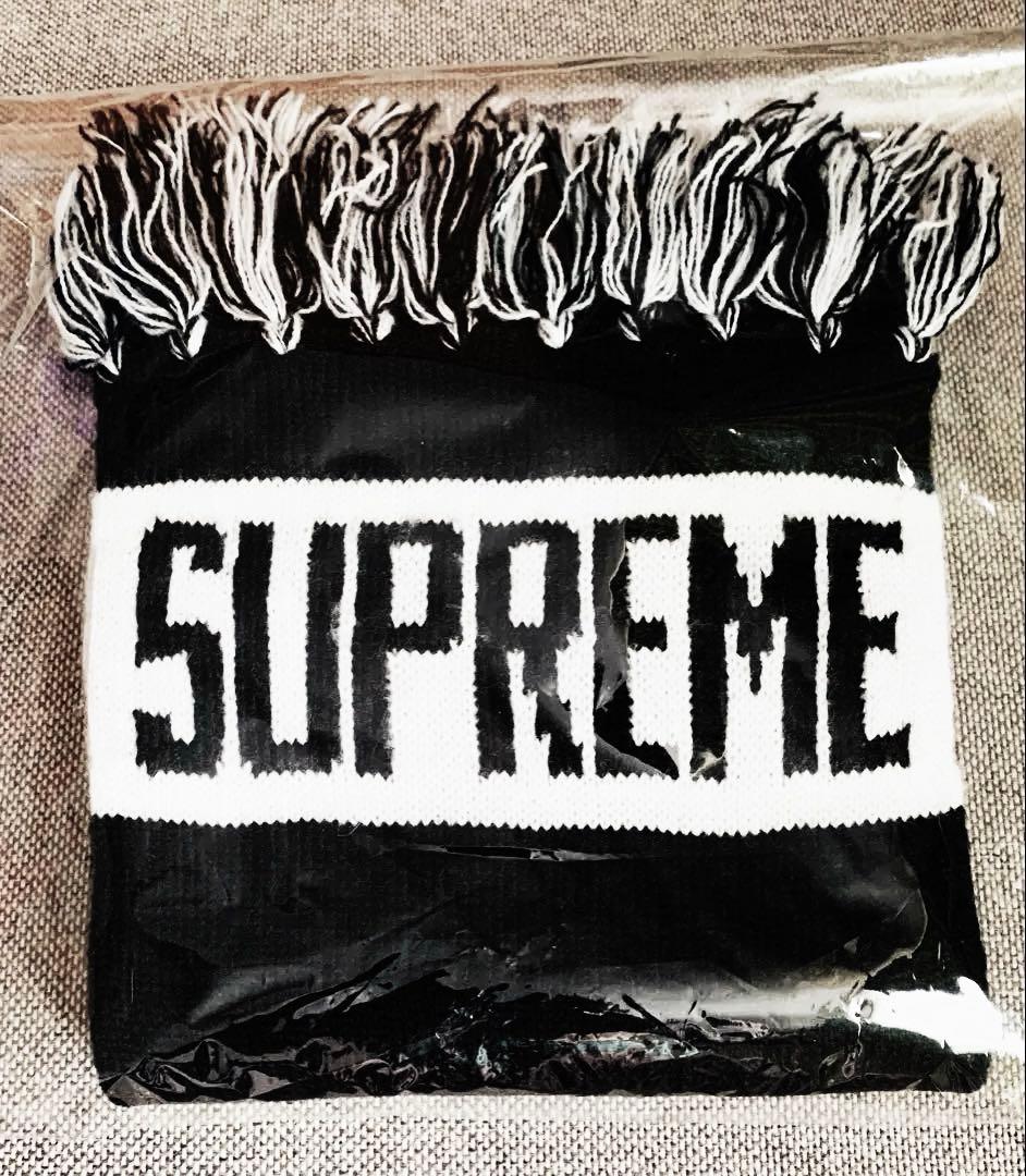 小物 supreme16AW Stripe border logo muffler