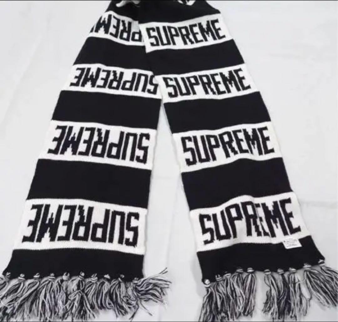 小物 supreme16AW Stripe border logo muffler