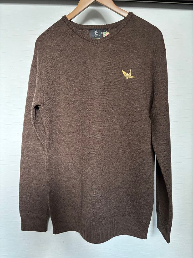 1PIU1UGUALE3 GOLF ニット　ゴルフ　セーター　ブラウン