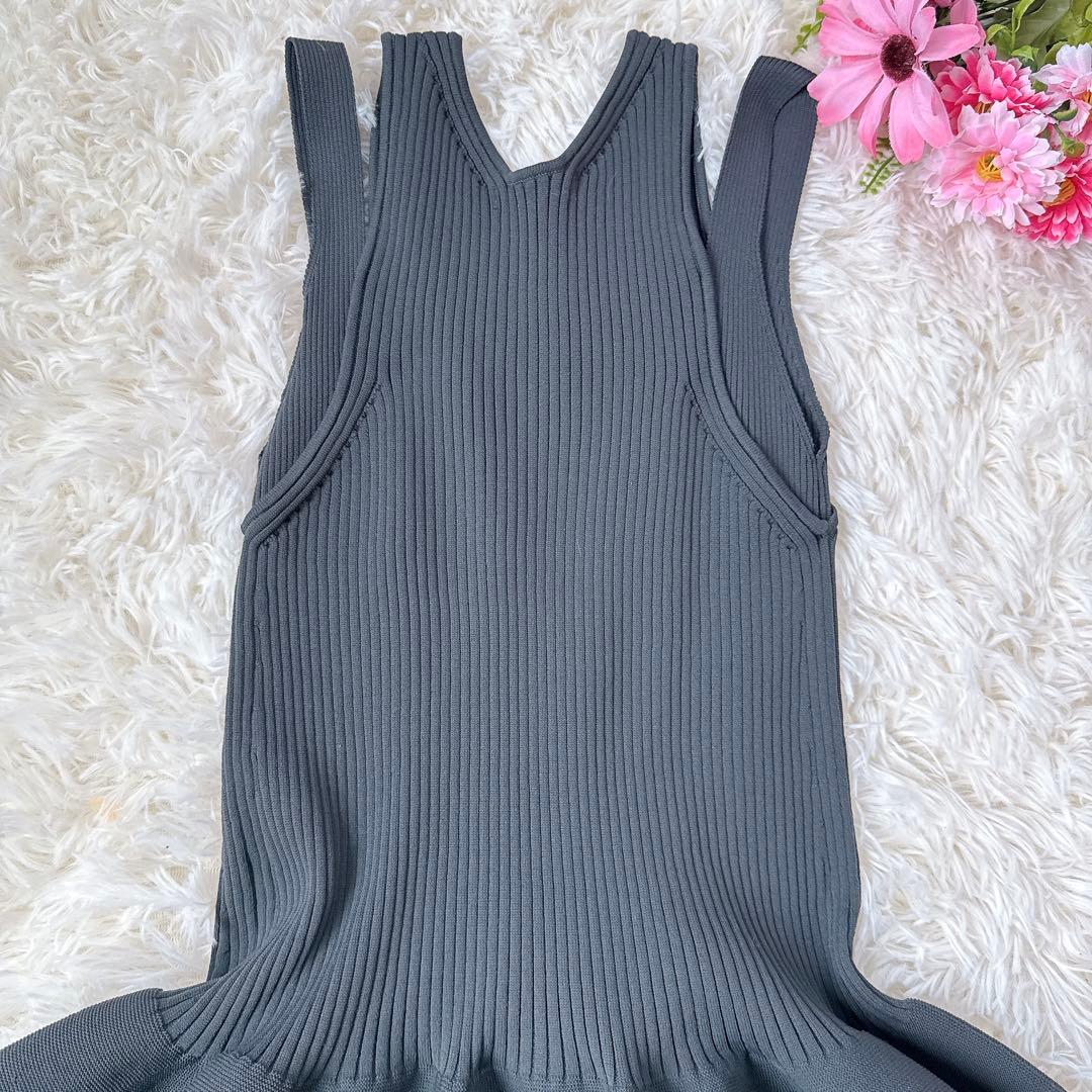 ETRE TOKYO エトレトウキョウ　ペプラムヘムニットタンクトップ