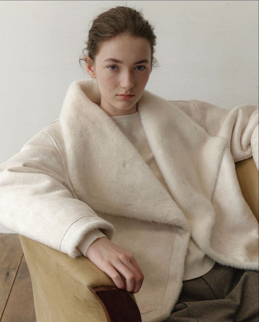 週末限定☆ナエ コートna.e Reversible FurCoat White