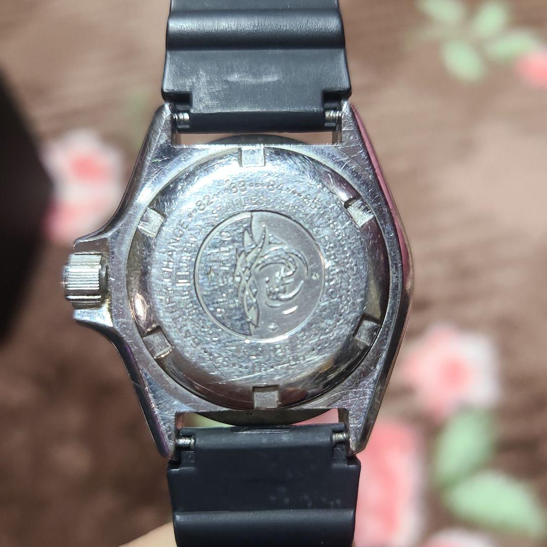 SEIKOオレンジ文字盤 レディースラバーベルト ダイバーズウォッチ