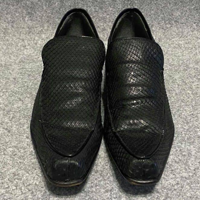 5351 POUL LES HOMMES パイソンレザー ヒール シューズ 3