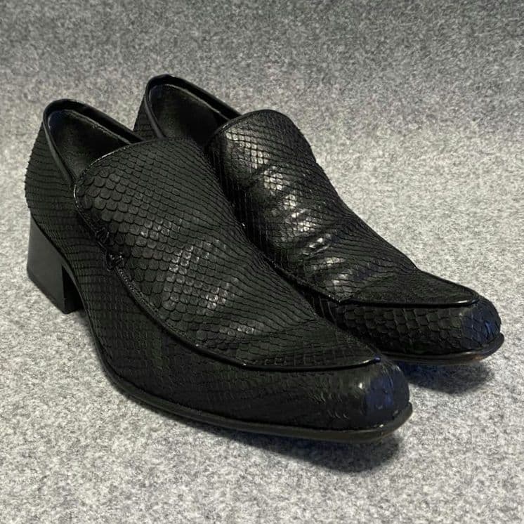 5351 POUL LES HOMMES パイソンレザー ヒール シューズ 3