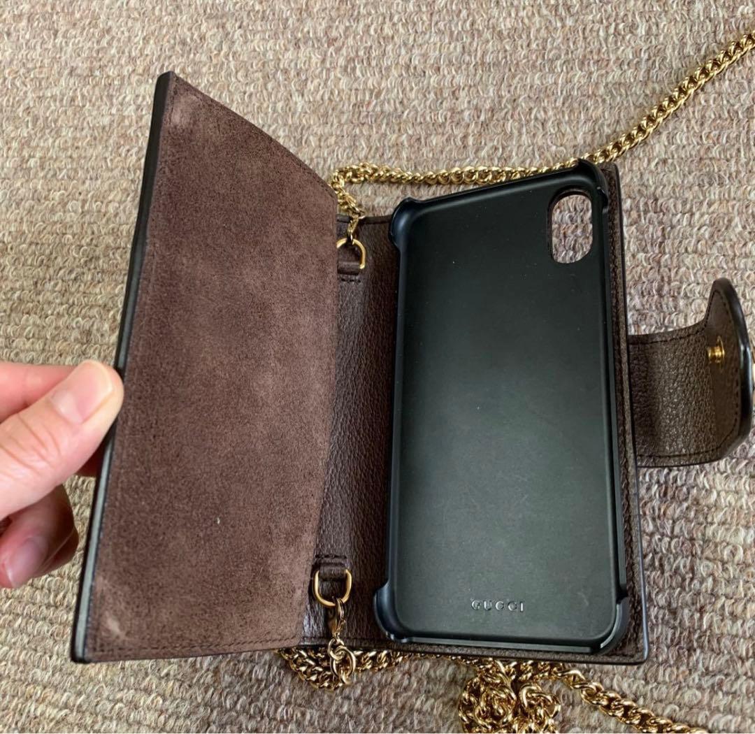 GUCCI グッチ　iPhonex iPhonexs 手帳型　スマホケース　美品
