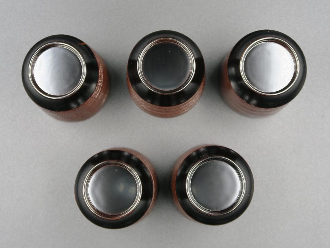 【極美品】輪島塗 千筋箸洗 小吸物椀 座創軒漆正造 五客揃 天然木 共箱