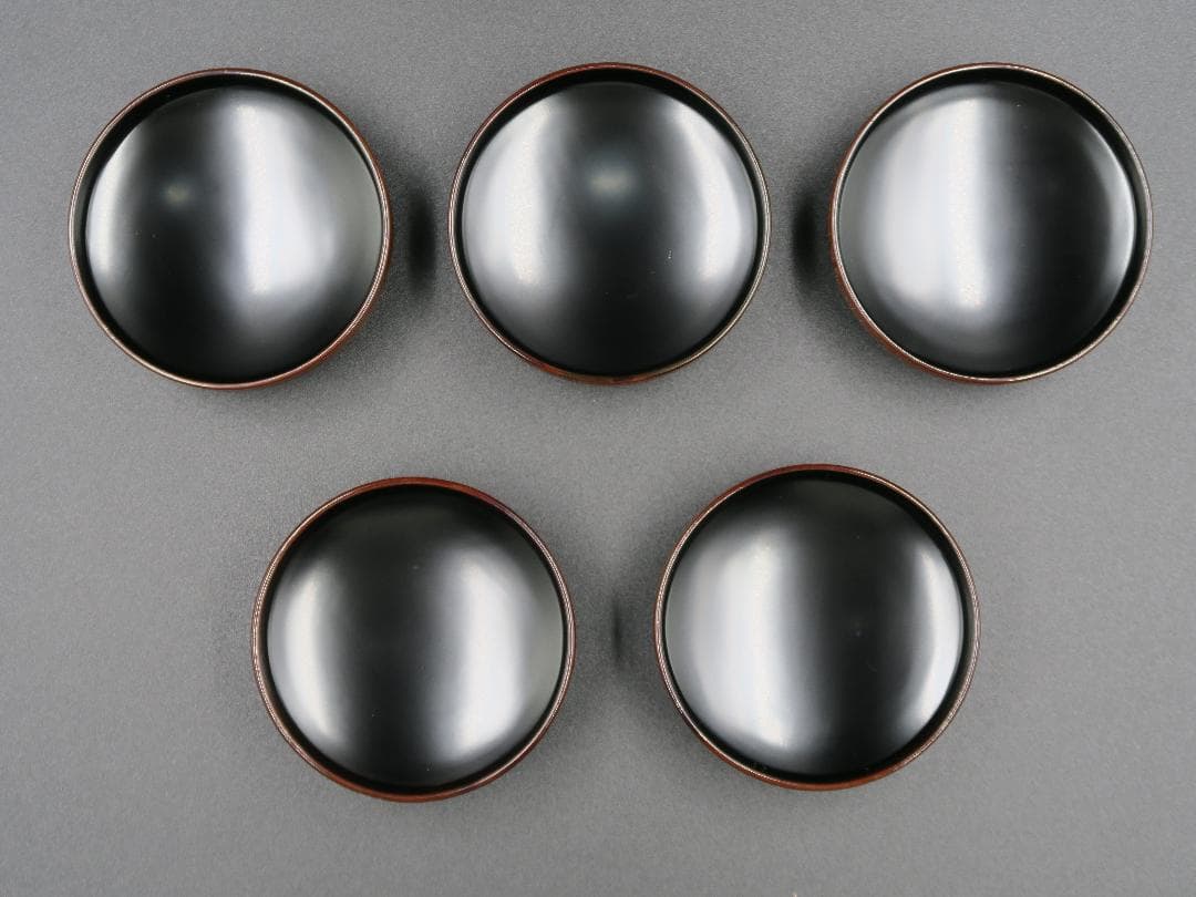 【極美品】輪島塗 千筋箸洗 小吸物椀 座創軒漆正造 五客揃 天然木 共箱