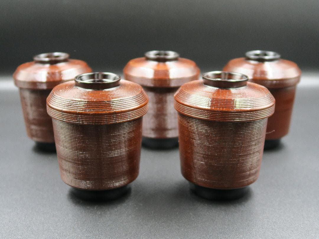 【極美品】輪島塗 千筋箸洗 小吸物椀 座創軒漆正造 五客揃 天然木 共箱