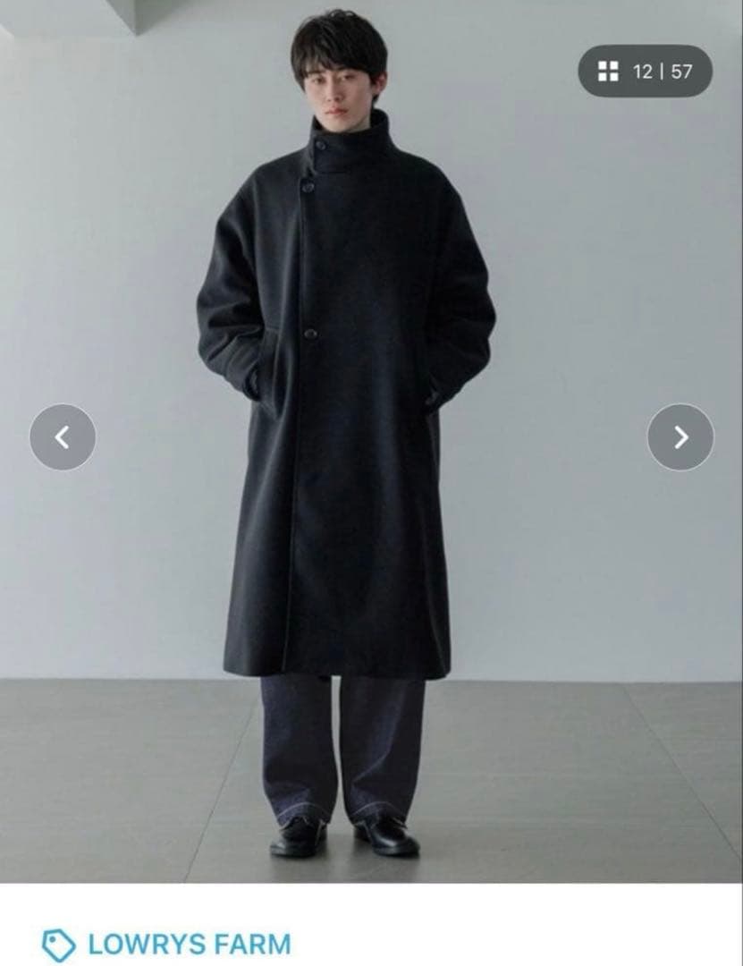 【LFM(U)】ウールライクスタンドコート　サイズM ローリーズファーム