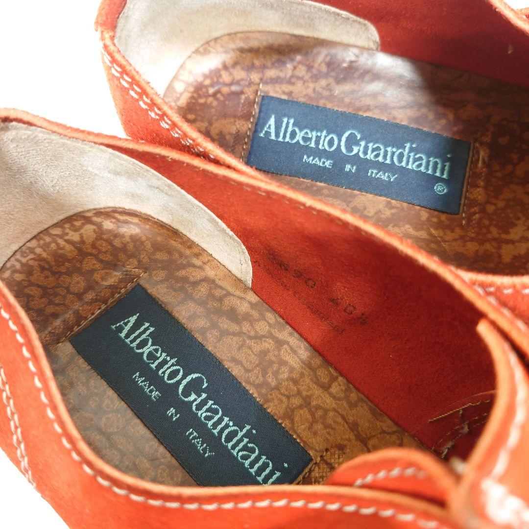 アルベルトガルディアーニ◇イタリア製スエードレザーシューズ バックル付き