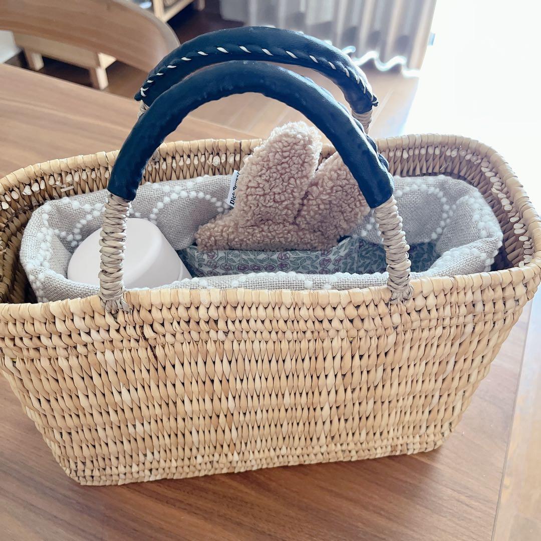 ワランワヤン　カゴバッグ　ミナペルホネンタンバリン　バッグインバッグ