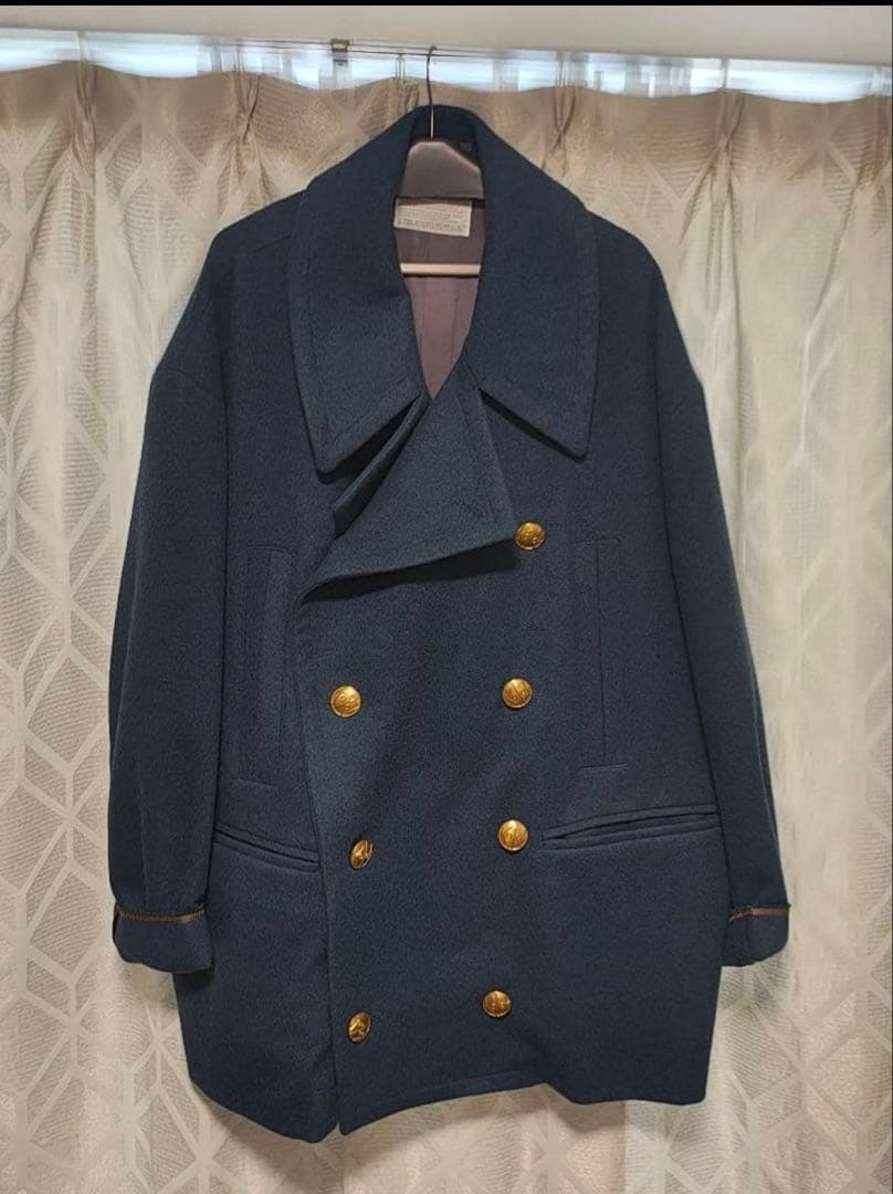 か*み様 19SS KOLOR Pコート サンプル ダークグリーン 金ボタンウー