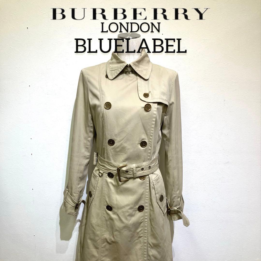 バーバリーブルーレーベル トレンチコート 38 ライナーベルト　ノバチェック