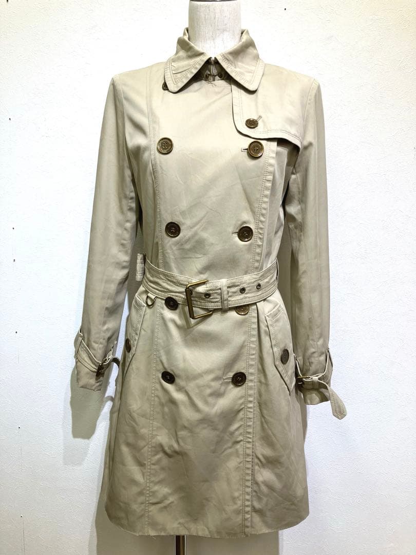 バーバリーブルーレーベル トレンチコート 38 ライナーベルト　ノバチェック