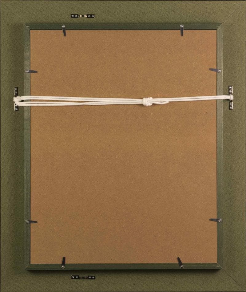 ミロ　ミクストメディア　肉筆『抽象画』表と裏サイン　出展表　F6号　額　b568