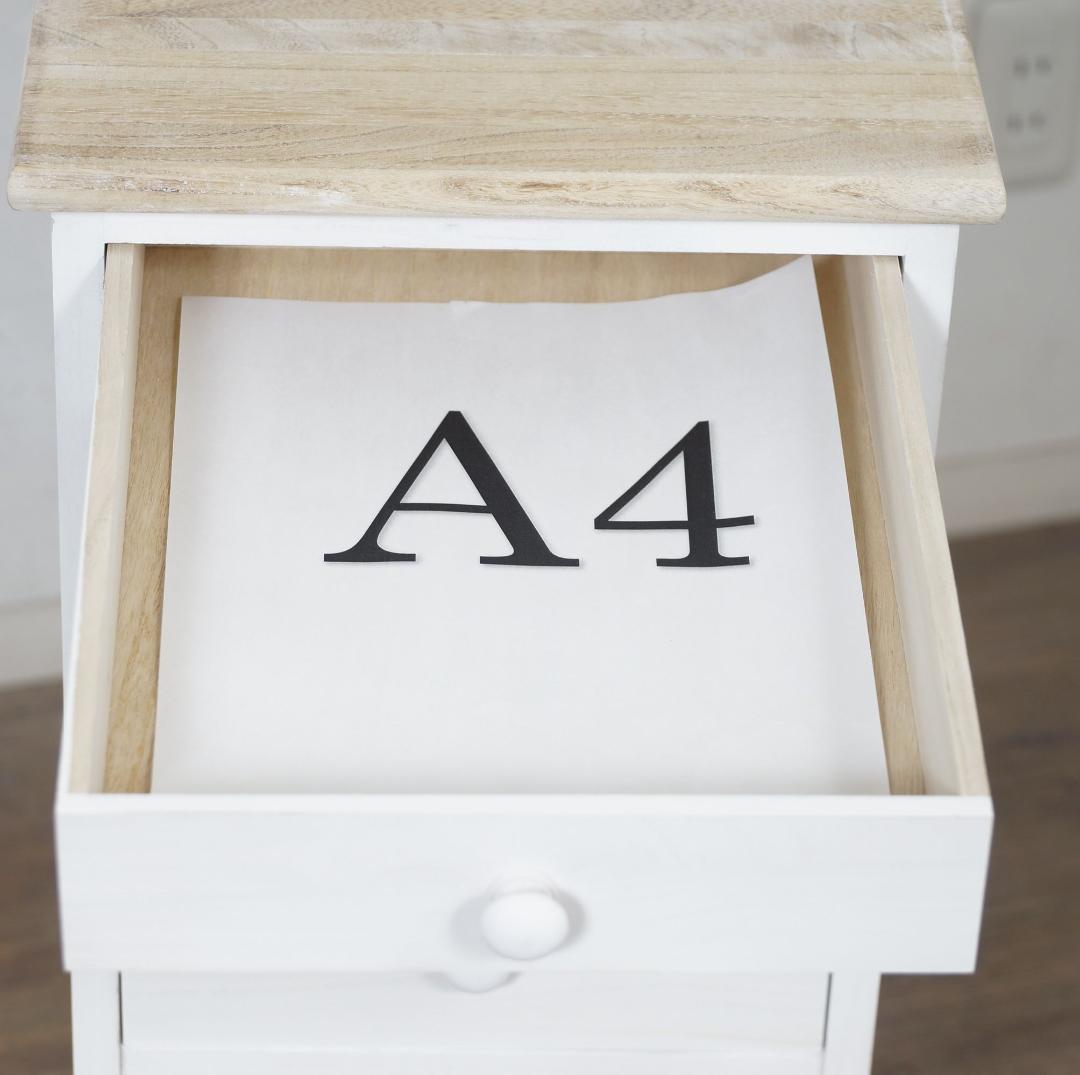 【新品】シャビー アンティーク風　チェスト　A4対応 6段 異素材天板