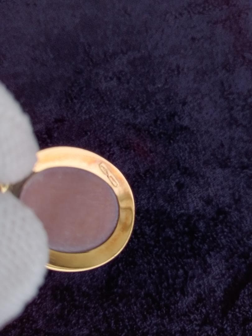 【750刻印枠付き】カメオペンダントトップ