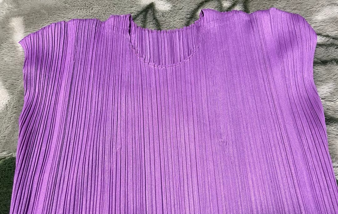 プリーツプリーズイッセイミヤケ トップス　ピンクパープル