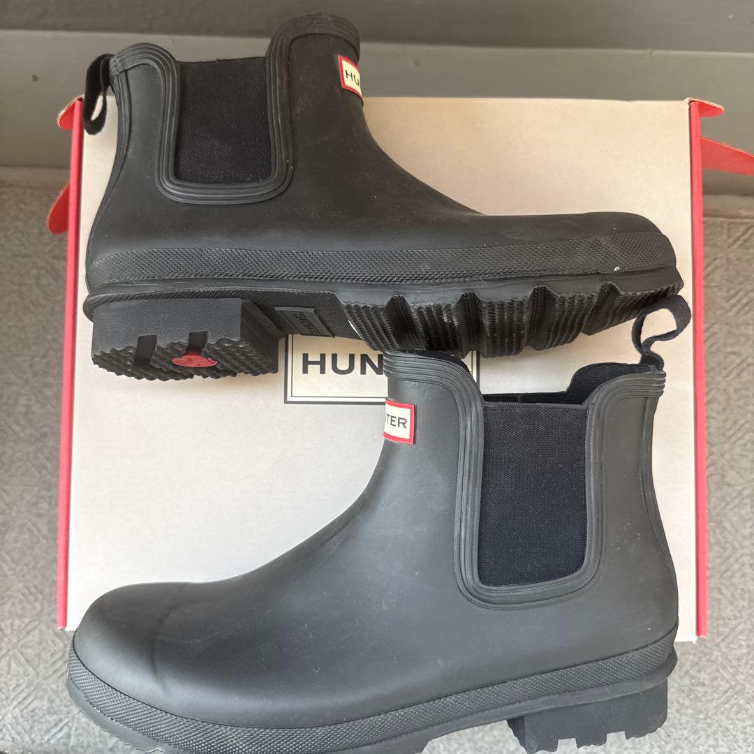 HUNTER チェルシー　28cm ブラック サイドゴア ショートブーツ