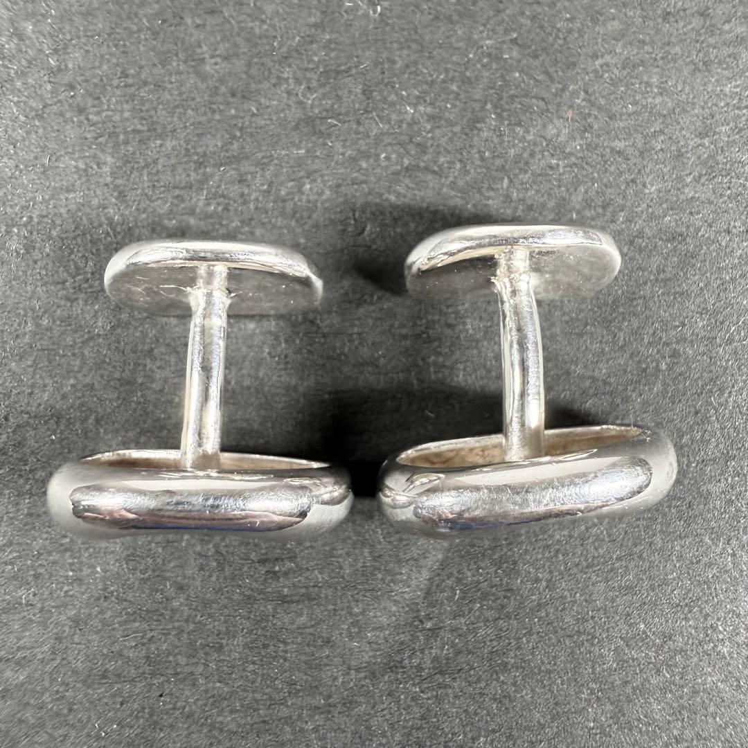 良品 ティファニー カフス ビーン 豆 シルバー925 カフリンクス ボタン 箱