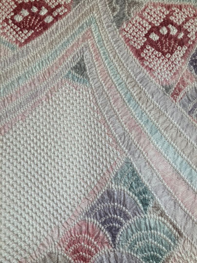 藤娘きぬたや　総絞り　訪問着　付下げ