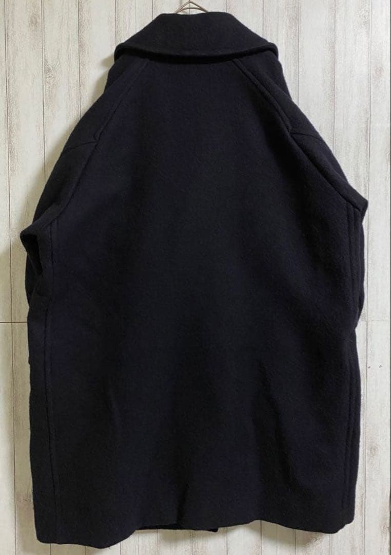 COMOLI ウール ショールカラーコート ネイビー サイズ3