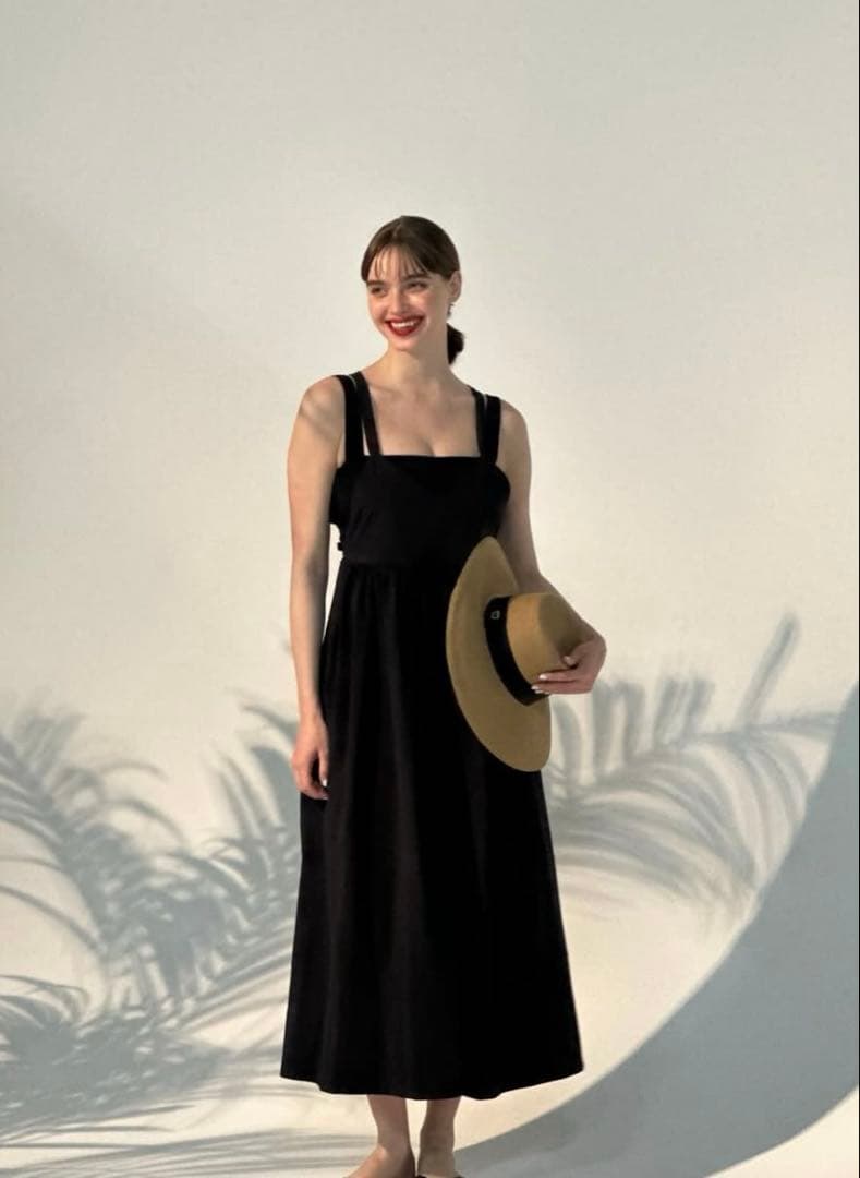 rosy monster フレアーオールインワンブラック　Ssize