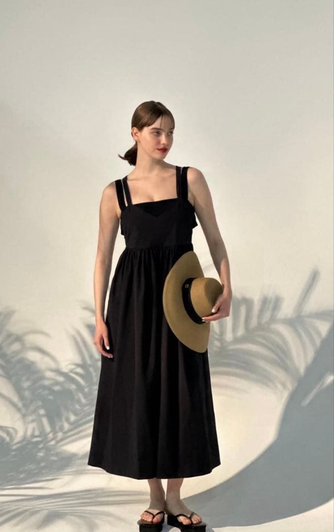 rosy monster フレアーオールインワンブラック　Ssize