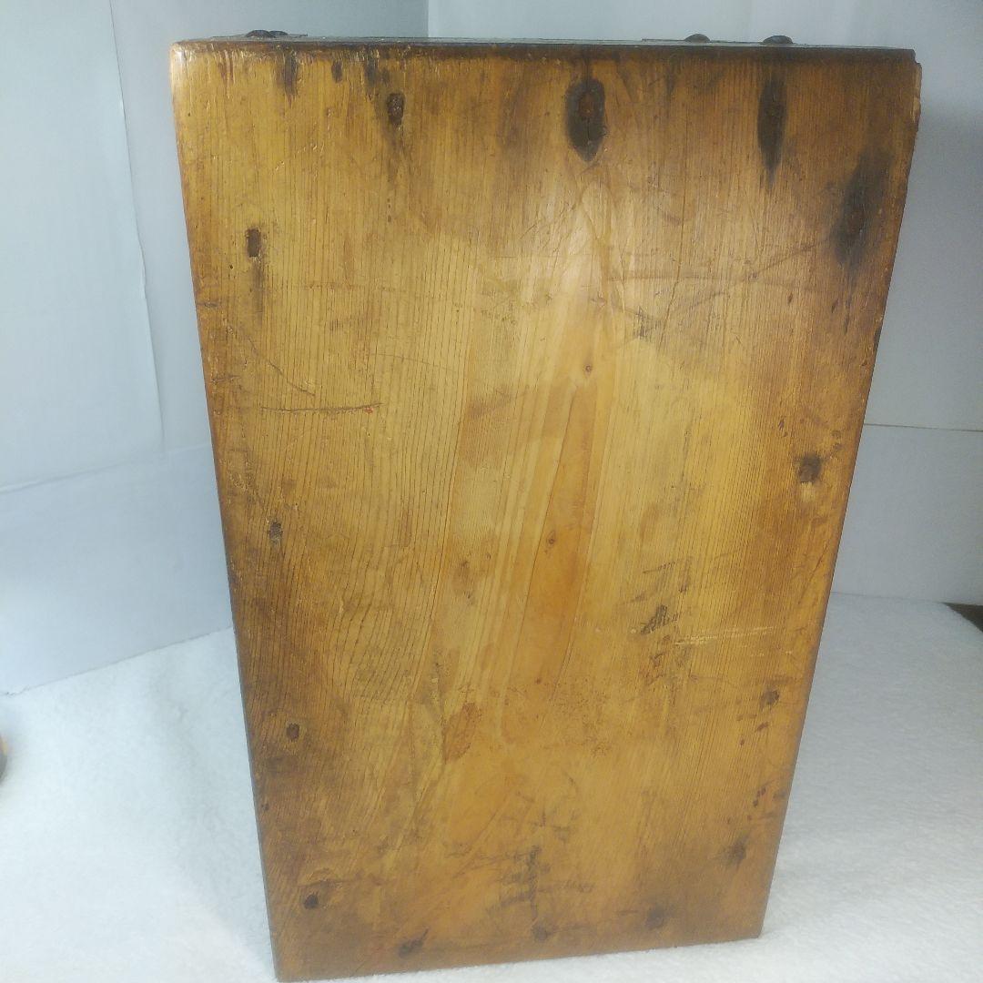 木製金庫　鍵付　時代箪笥　古民具　銭函　銭箱　千両箱　愛媛　船箪笥　明治十九年