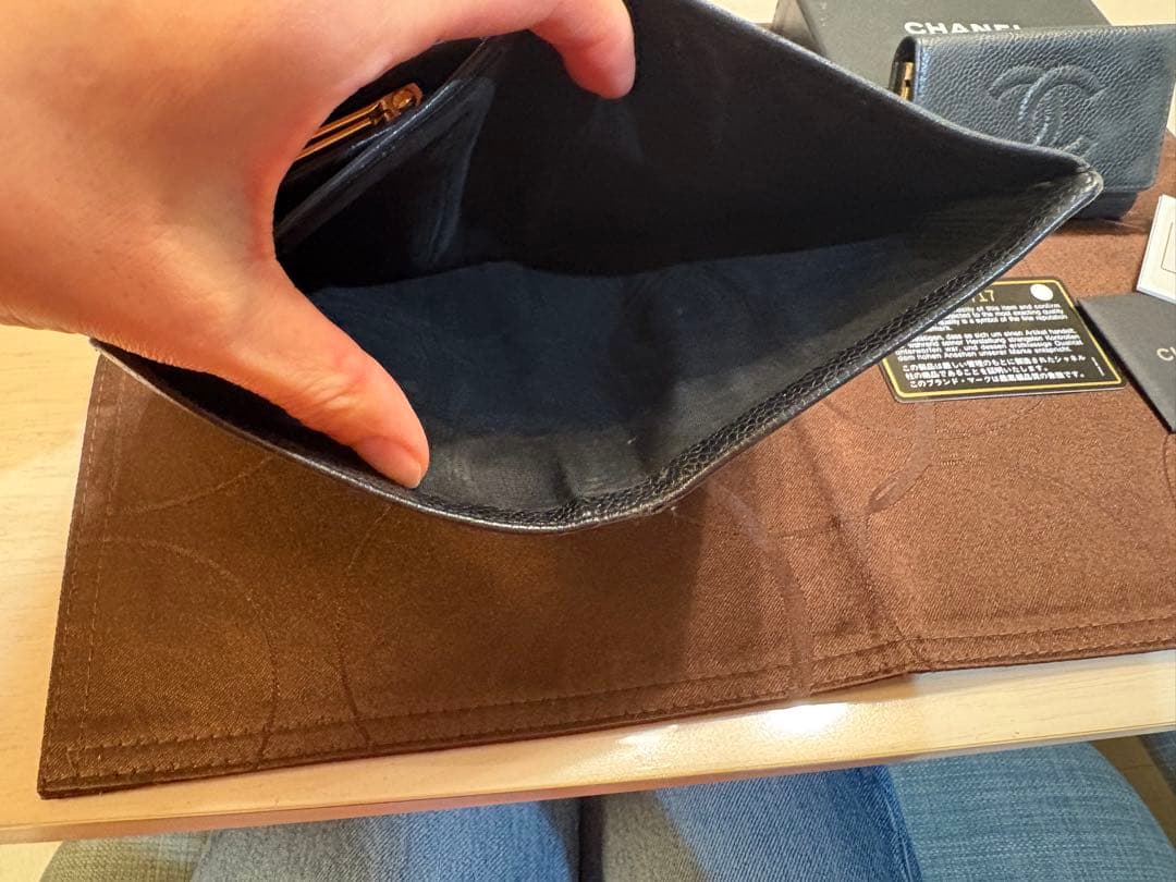 CHANEL キャビアスキン　長財布　キーケース　2点セット