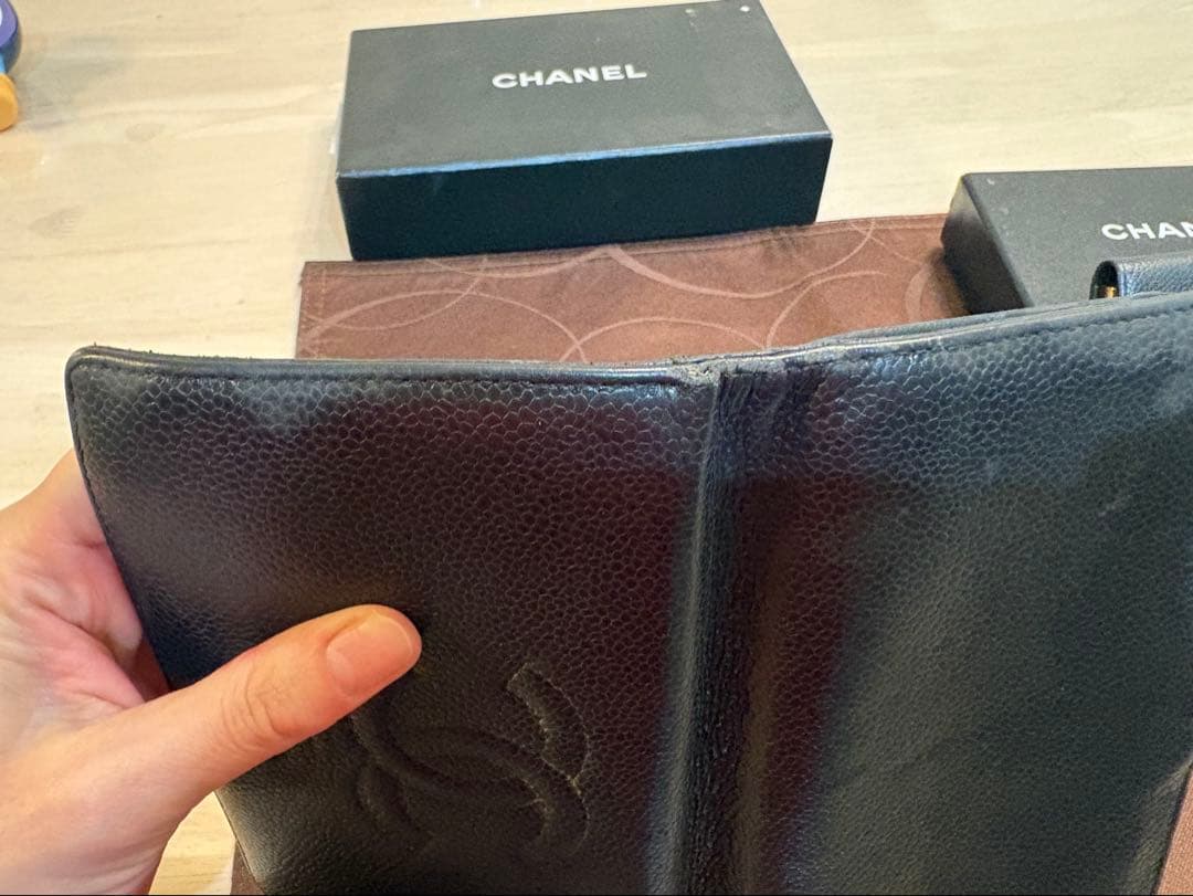 CHANEL キャビアスキン　長財布　キーケース　2点セット