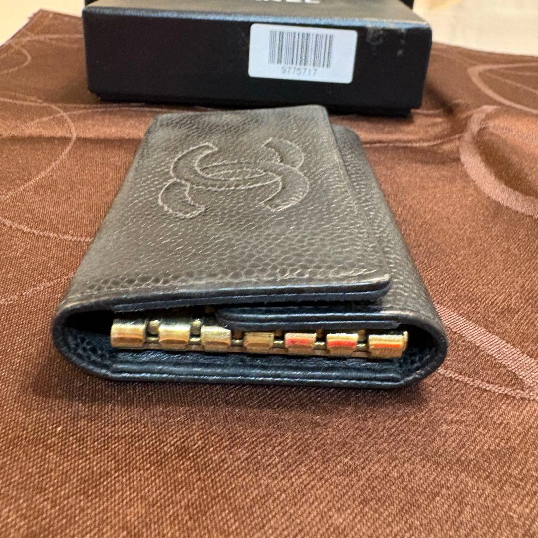 CHANEL キャビアスキン　長財布　キーケース　2点セット