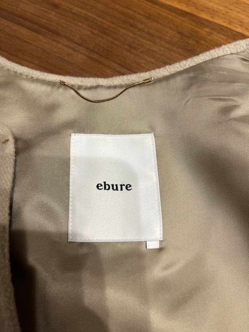 エブール♡ダブルビーバーノーカラーコート