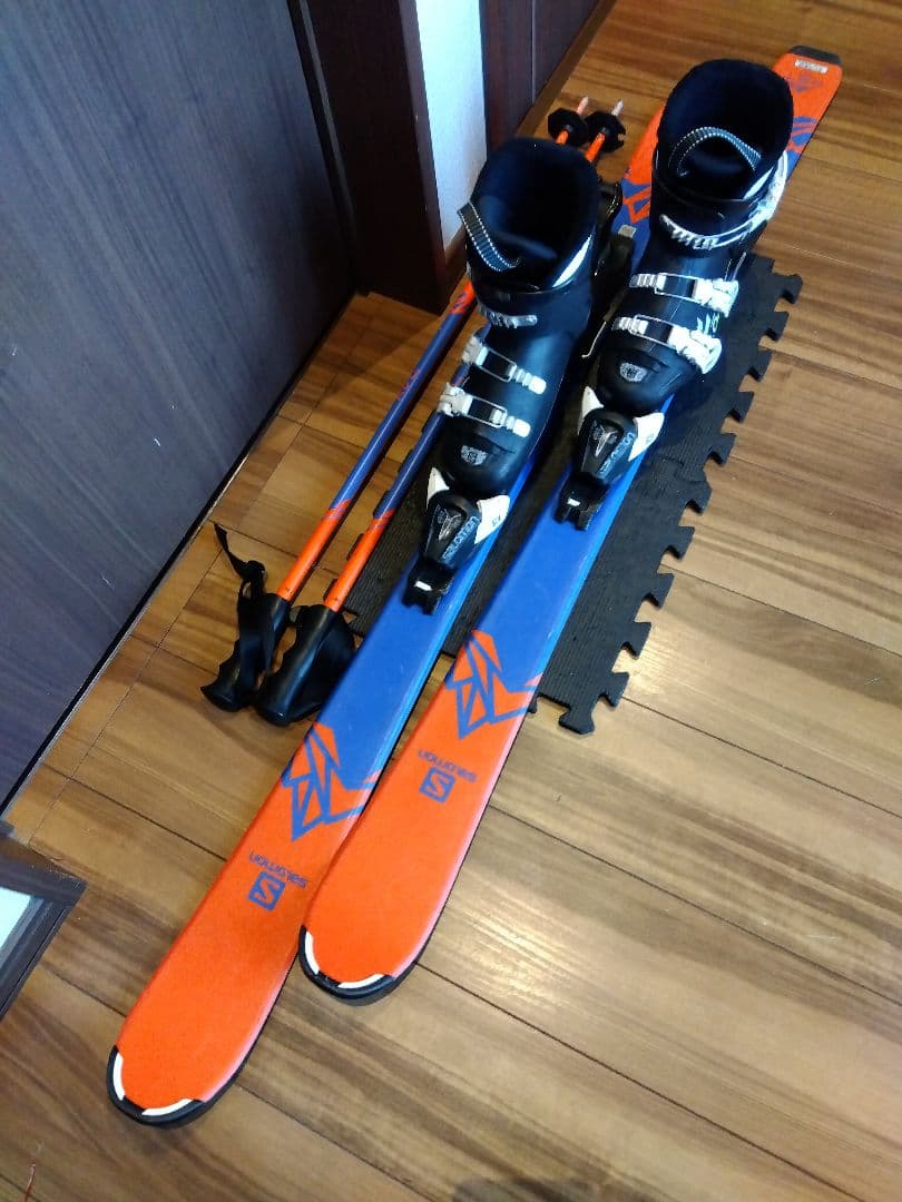 【ハイエンドモデル】SALOMON 子供用 スキーセット メンテ・WAX済み✔